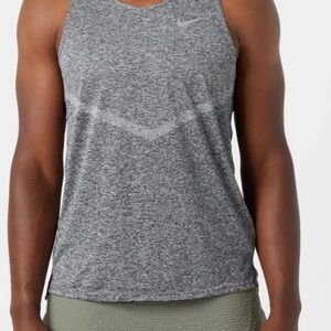 Nike Gray Heathered Performance Tank with Swoosh